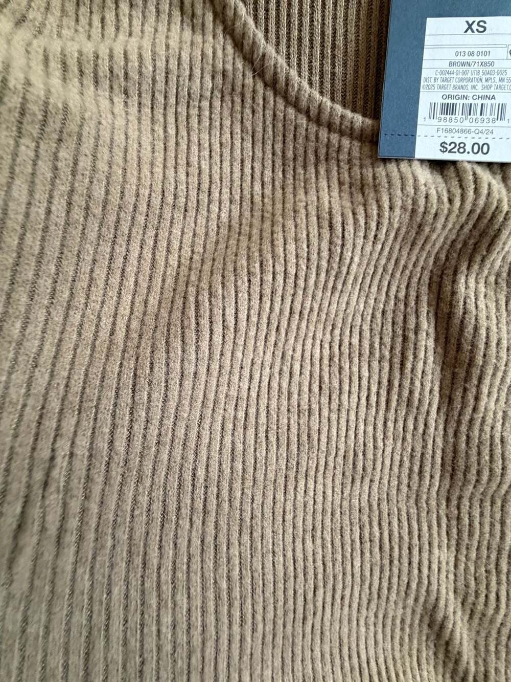 Universal Thread Women's Ribbed Drop Waist Midi Dress Brown Size XS - Picture 5 of 8